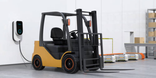 istockphoto-forklift being charged 2